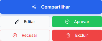 Revise a proposta em Editar antes de iniciar a aprovação. Interface mobile real com dados fictícios.