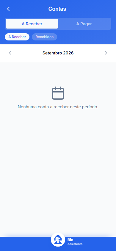 Contas no celular, com dados inteiramente fictícios.